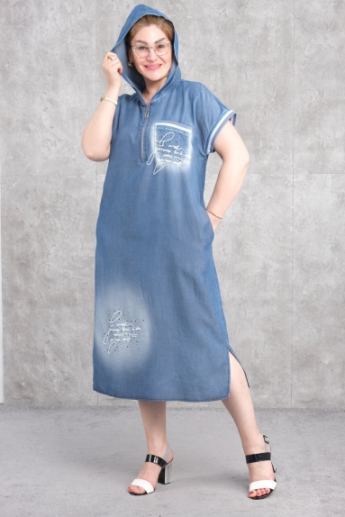 wholesaleKadın Giyim Büyük beden denim elbise